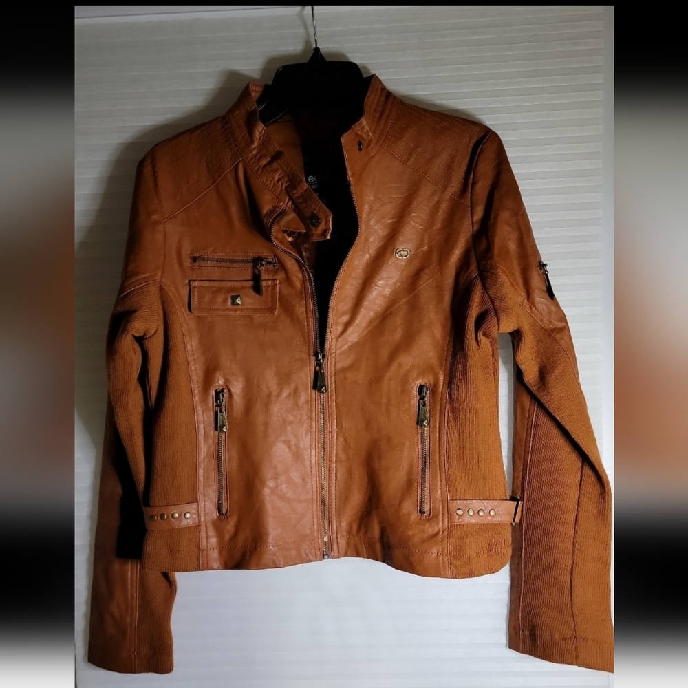 Ecko Red Brown Faux Leather Jacket
